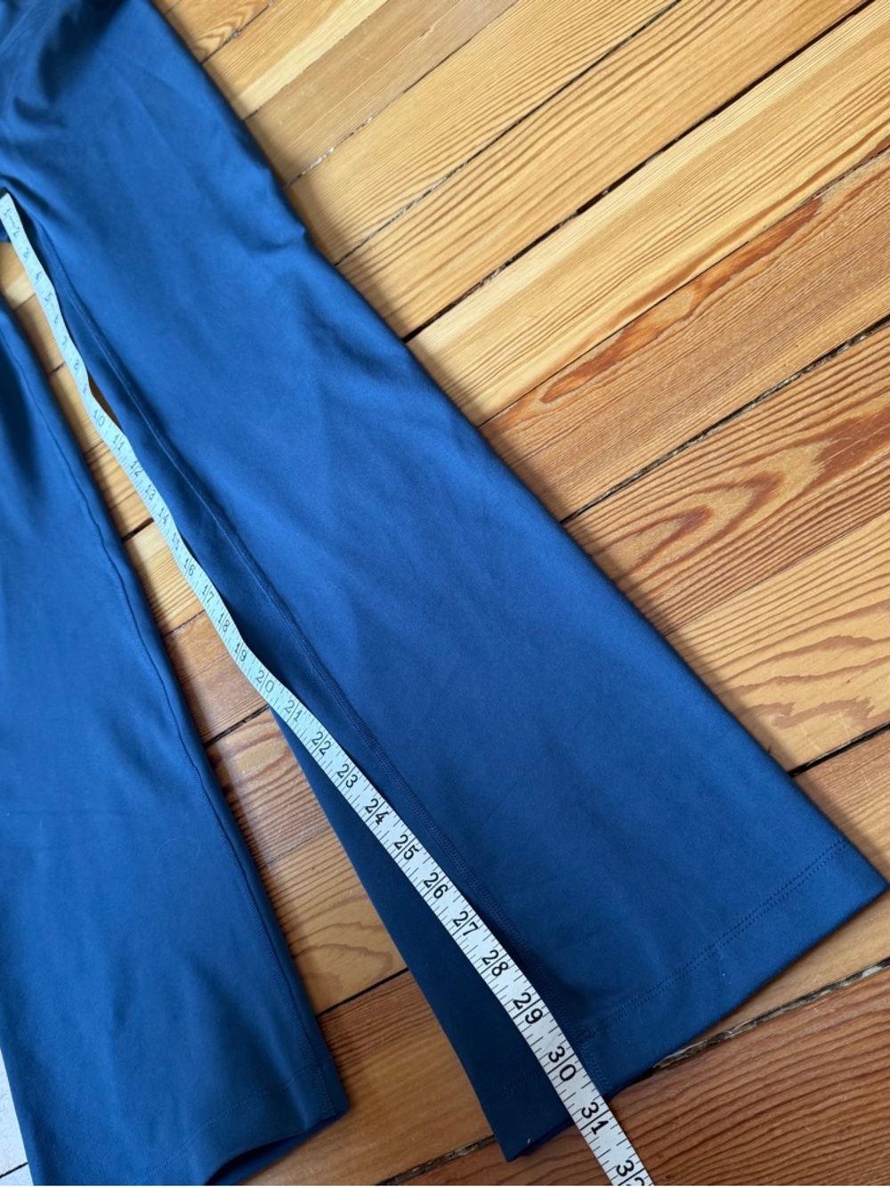 Flared navy blue leggings yoga pants - Picture 10 of 10